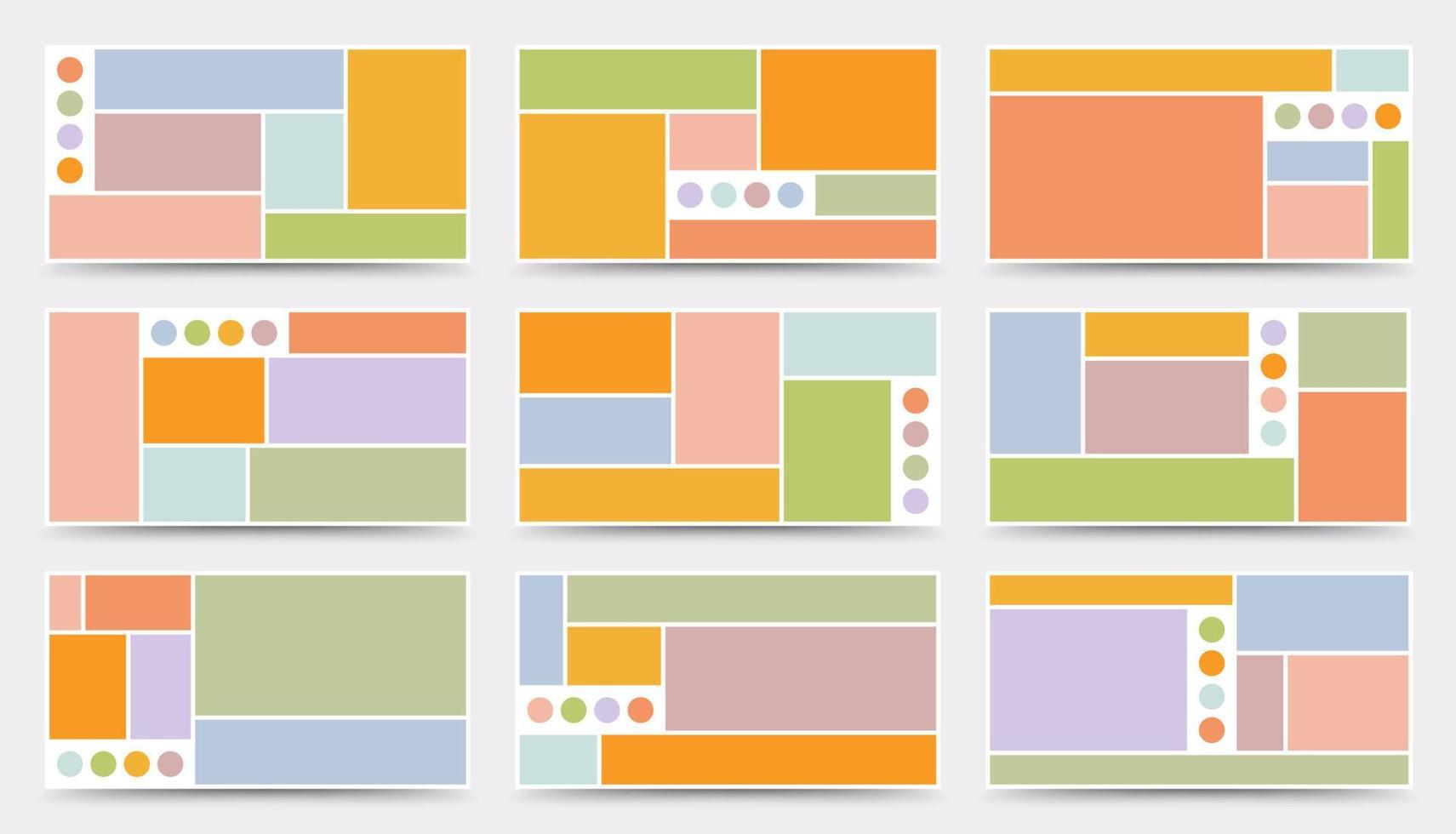 Moodboard template. Photo collage layout. Minimalist Moodboard. vector