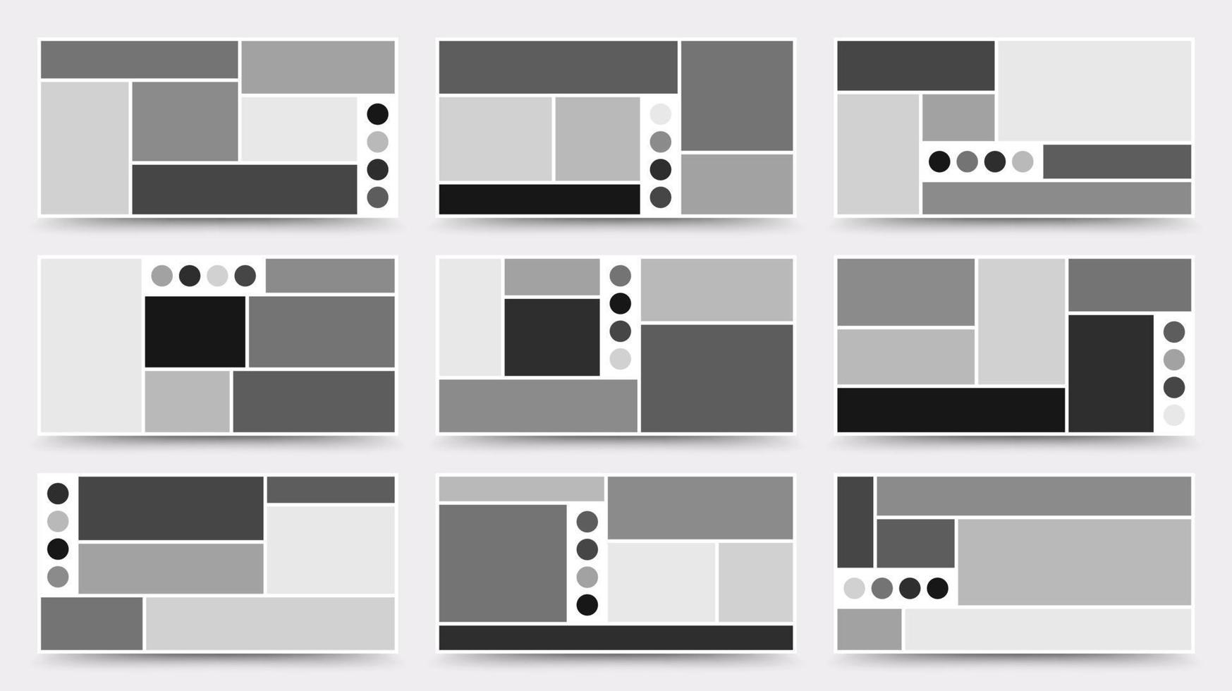 Moodboard template. Photo collage layout. Minimalist Moodboard. vector