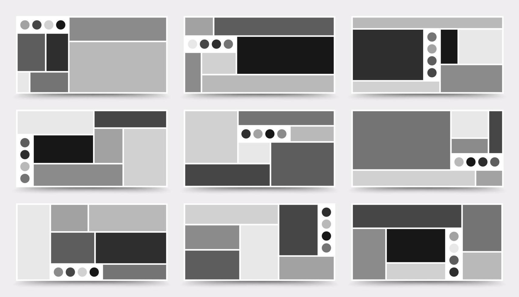 Moodboard template. Photo collage layout. Minimalist Moodboard. vector