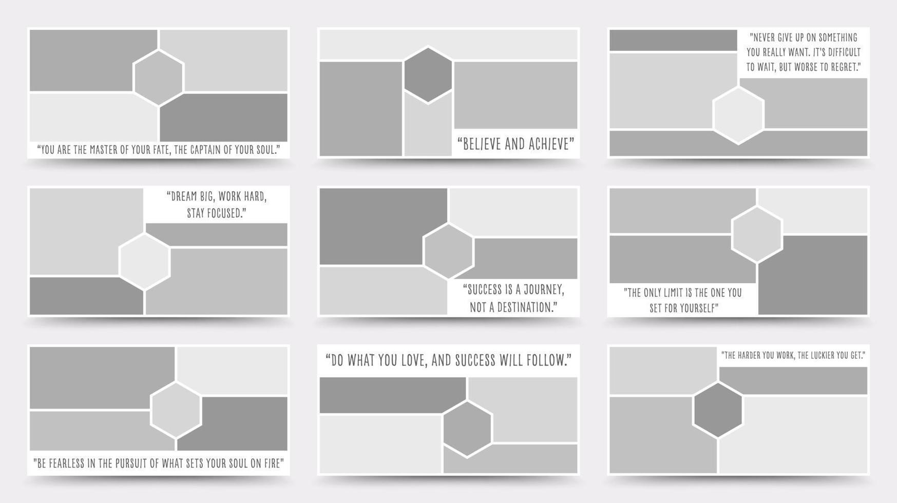 Moodboard template. Photo collage layout. Minimalist Moodboard. vector