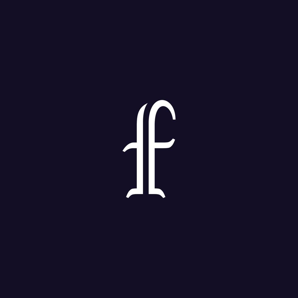 F letter flat vector design