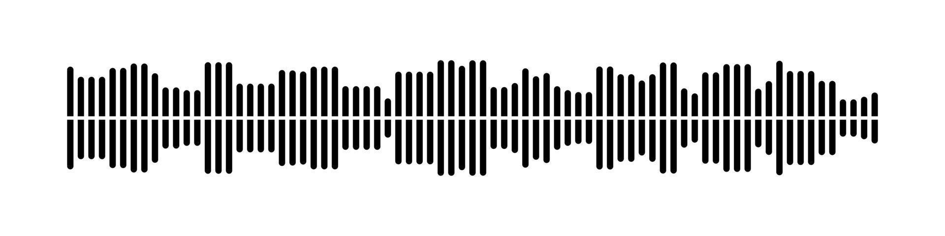 podcast sonido olas recopilación. voz mensaje para social medios de comunicación aplicación igualada plantilla, sonido espectro. vector aislado ilustración