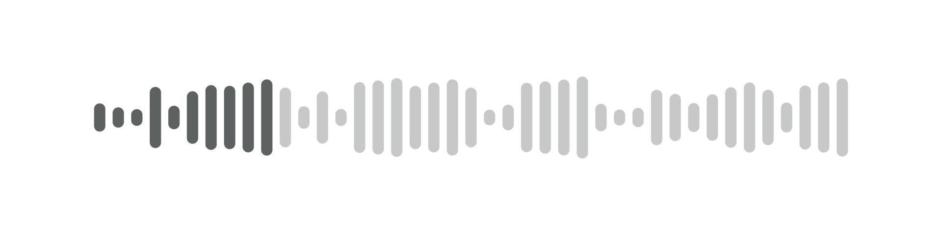 Podcast sound waves collection. voice message for social media app. Equalizer template, sound spectrum. Vector isolated illustration