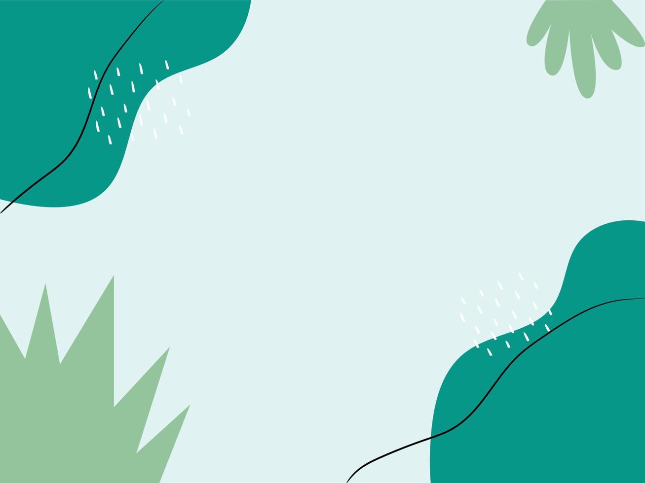 Green hand drawing abstract doddle illustration vector