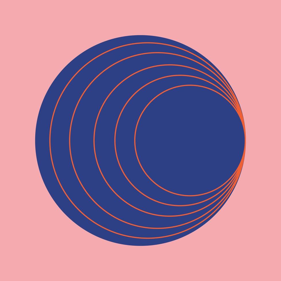 Blue abstract circular spiral vector illustration