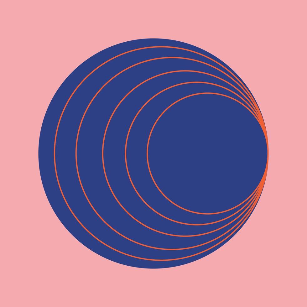 Blue abstract circular spiral vector illustration