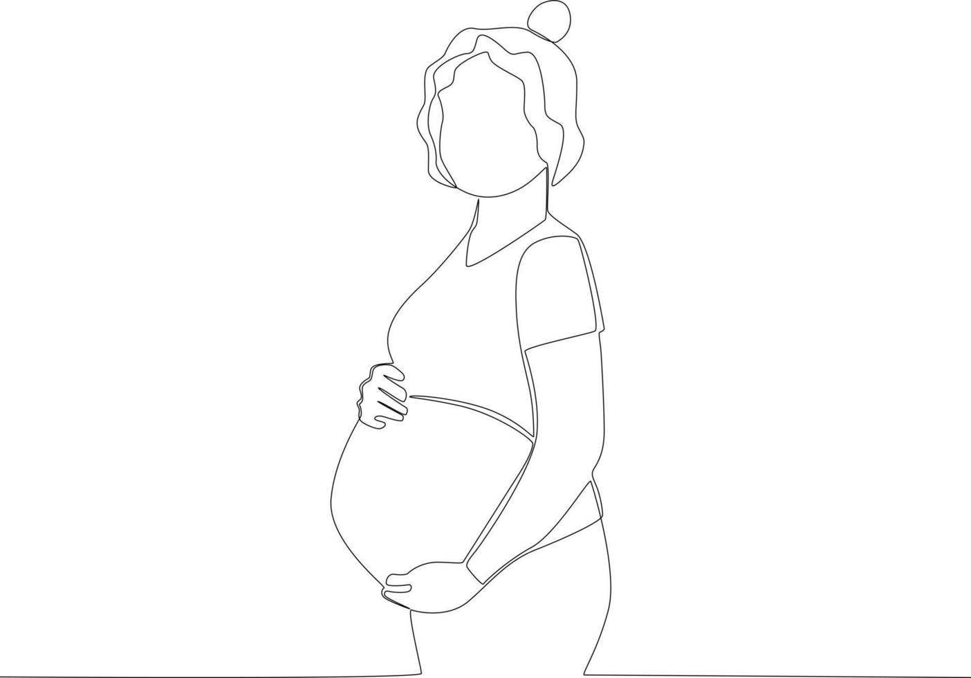 A woman is pregnant vector