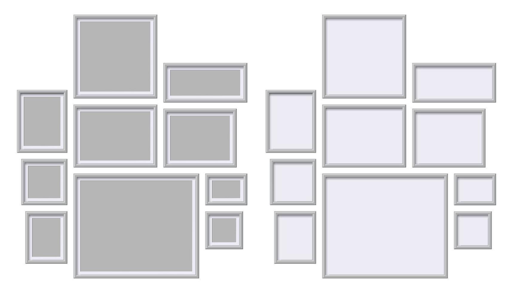 Blank picture frame. Realistic frames for paintings or photographs. vector