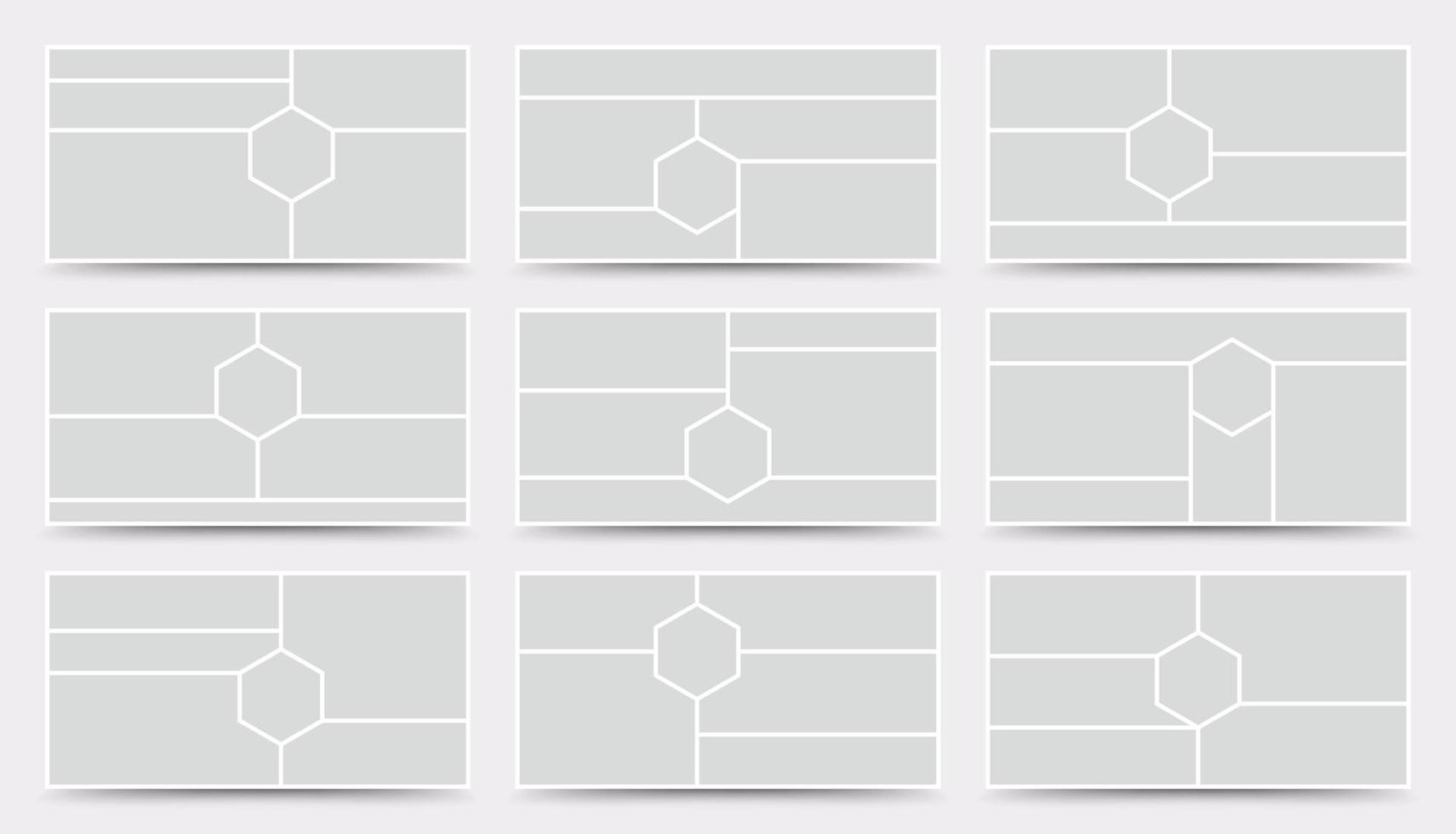 Moodboard template. Photo collage layout. Minimalist Moodboard. vector