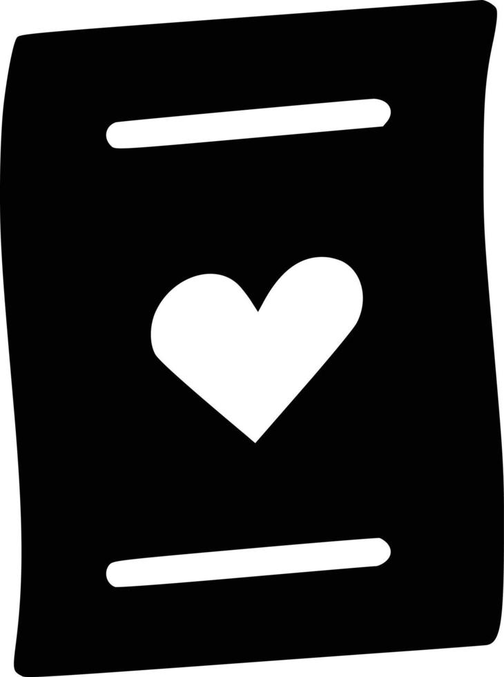 letra con corazón ilustración vector