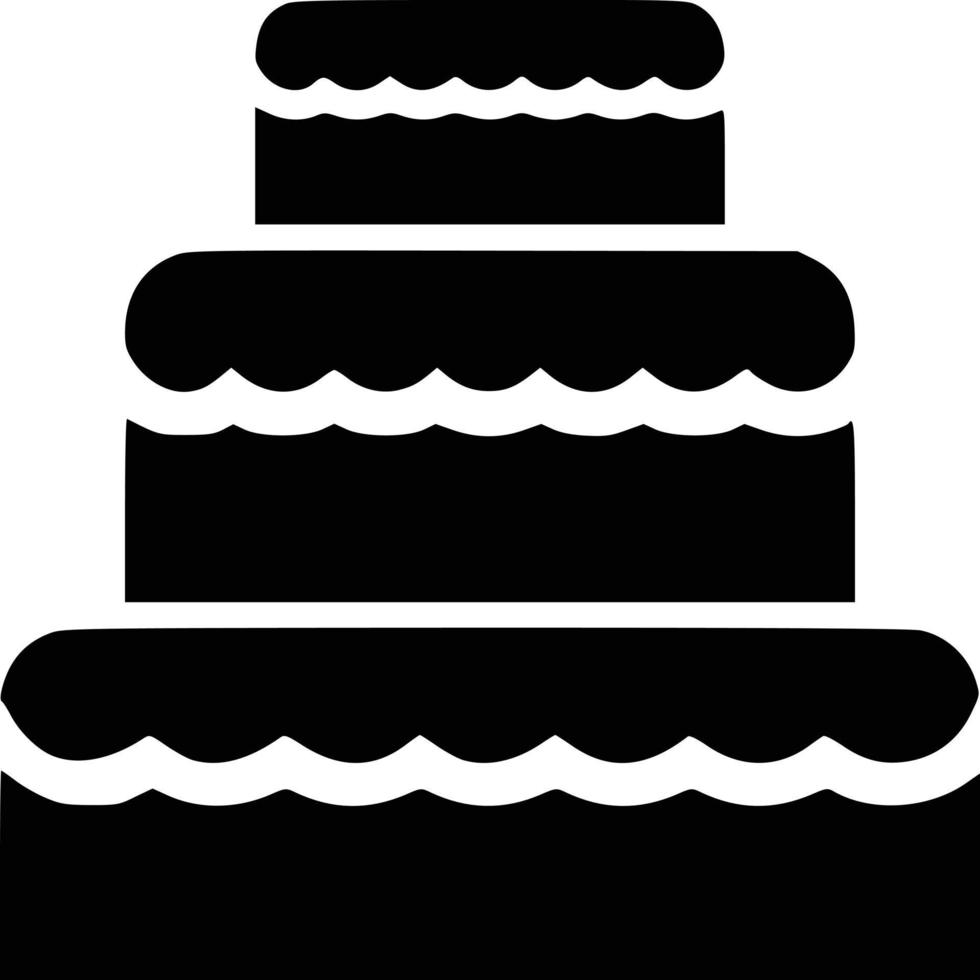 wedding cake 3 layer Illustration Vector