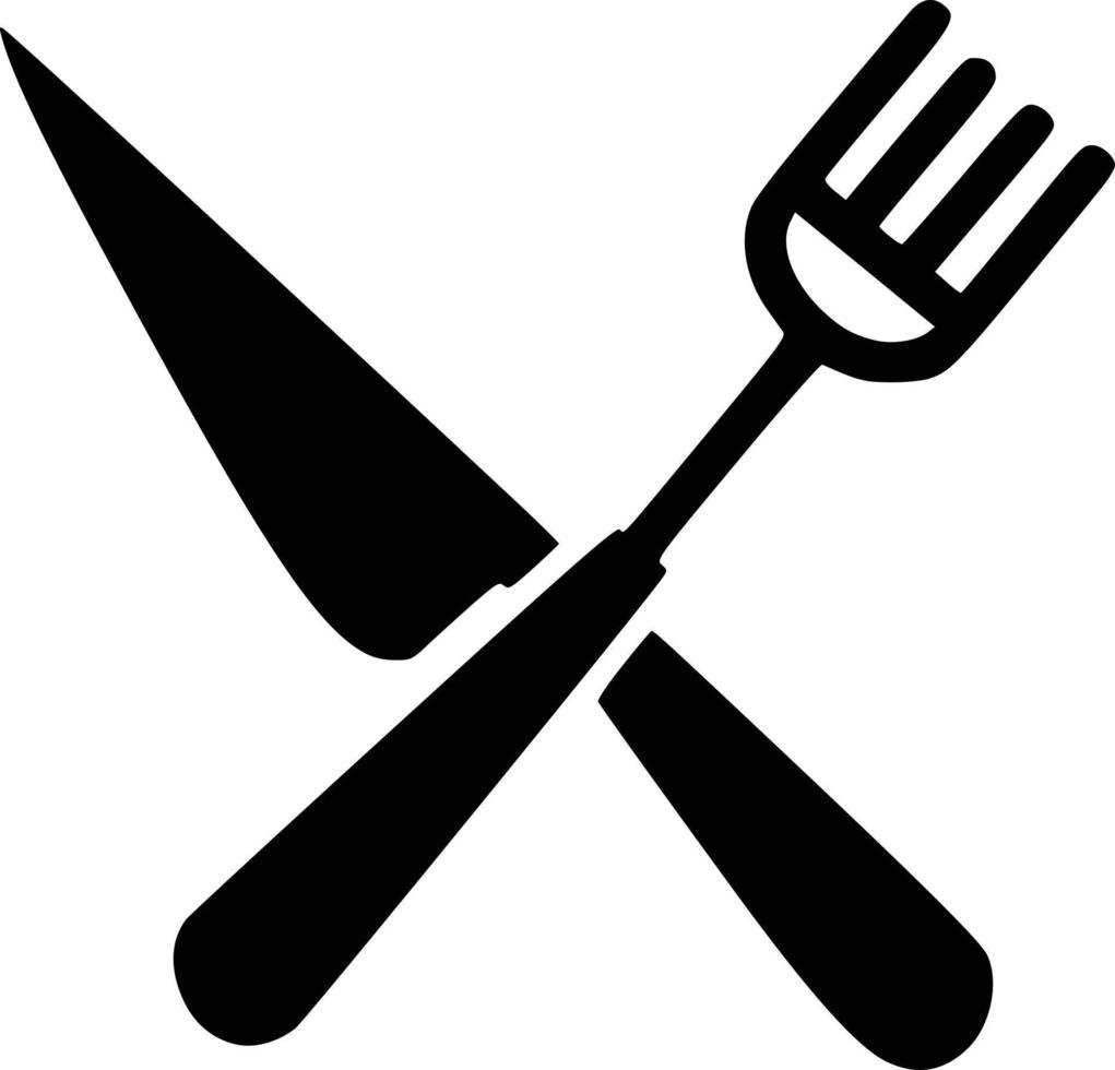 tenedor y cuchillo ilustración vector