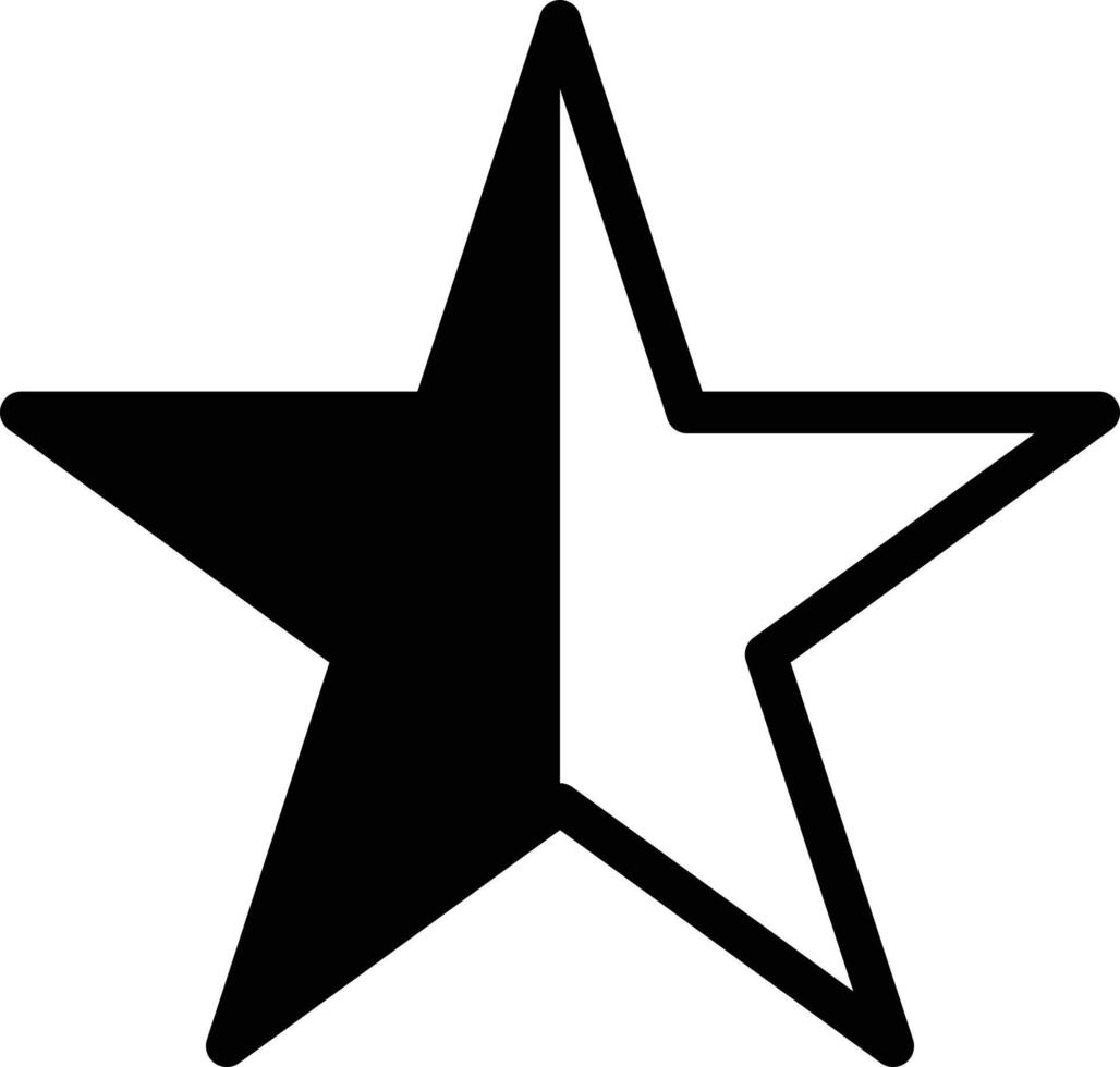 medio estrella icono vector diseño aislado en blanco antecedentes