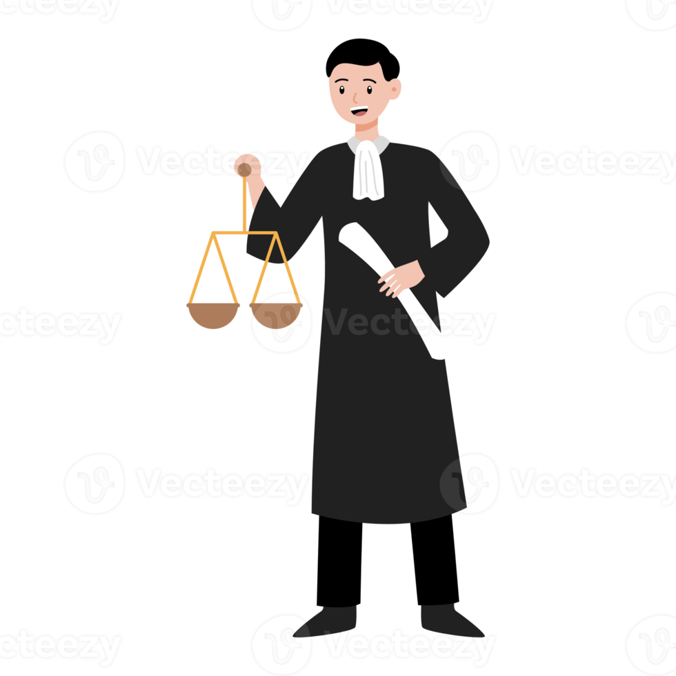 giudice cartone animato personaggio illustrazione png