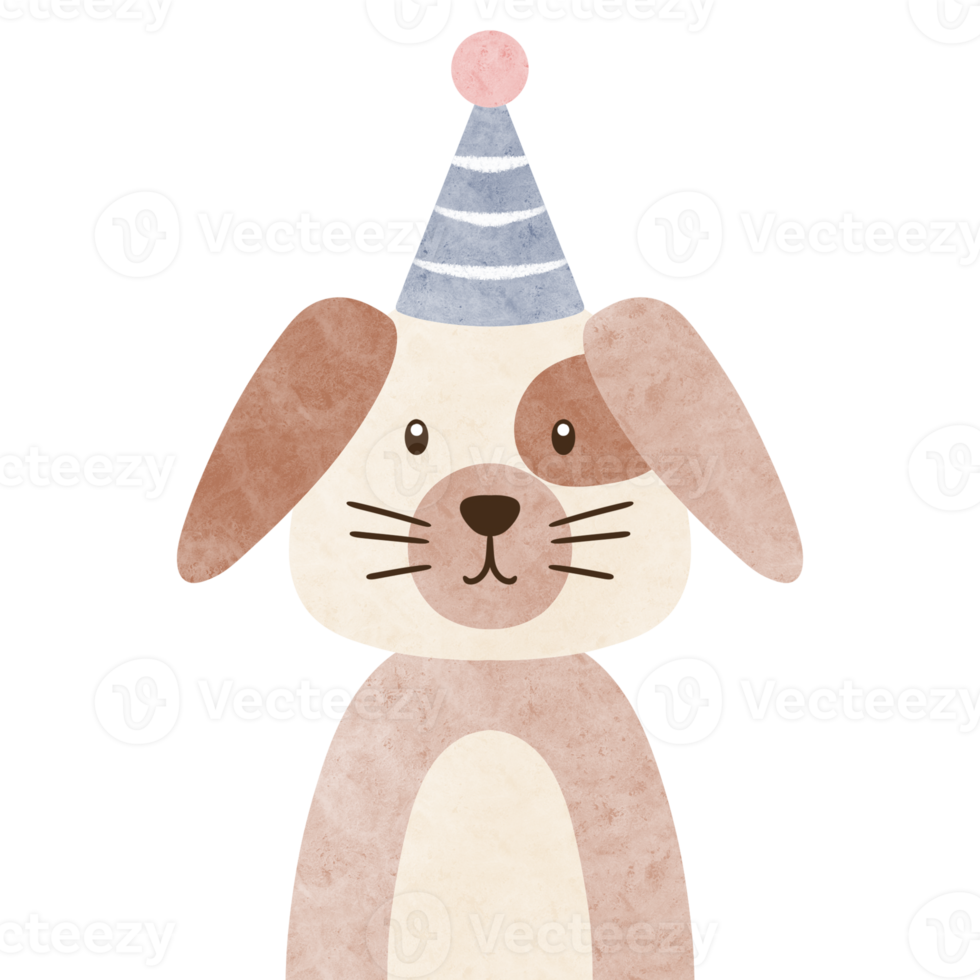 watercolor birthday animal illustration png