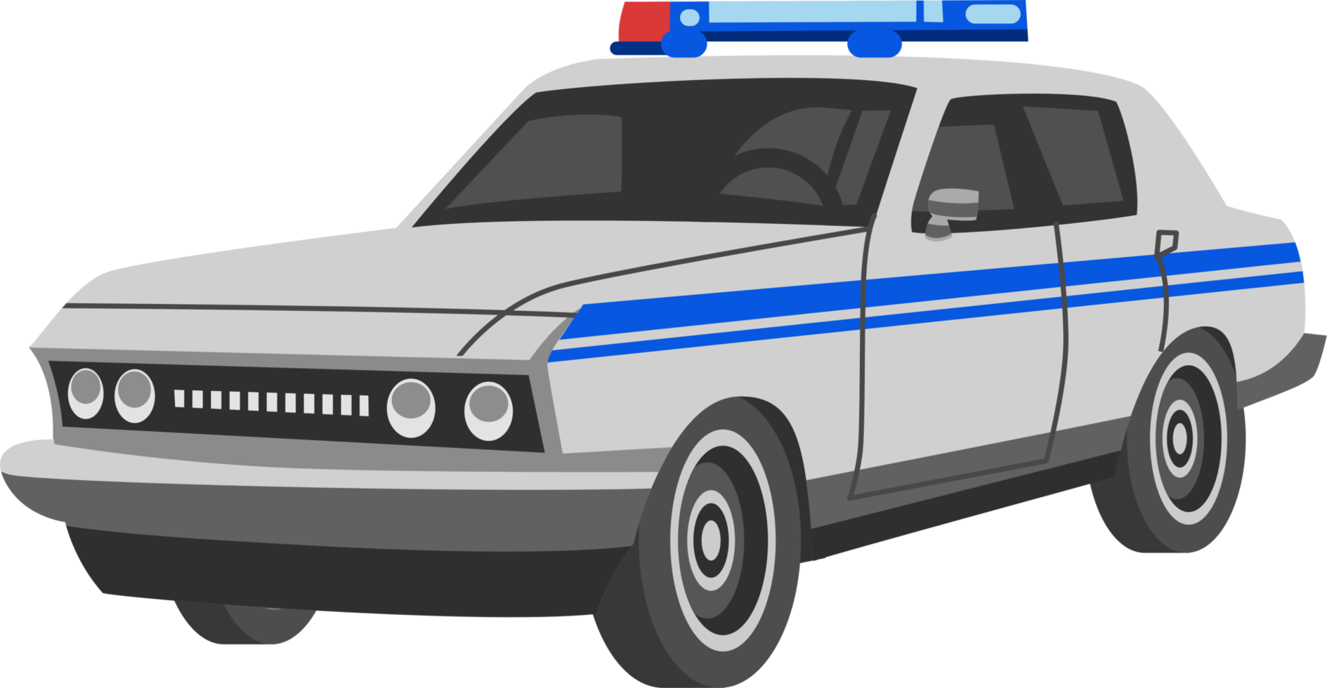 Police car png graphic clipart design