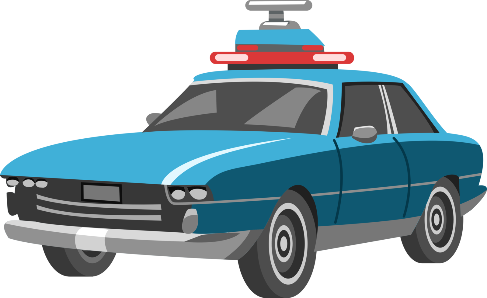 Police car png graphic clipart design