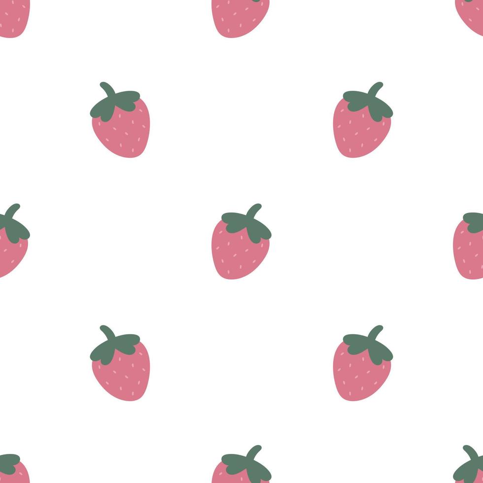 Pattern with strawberry. vector