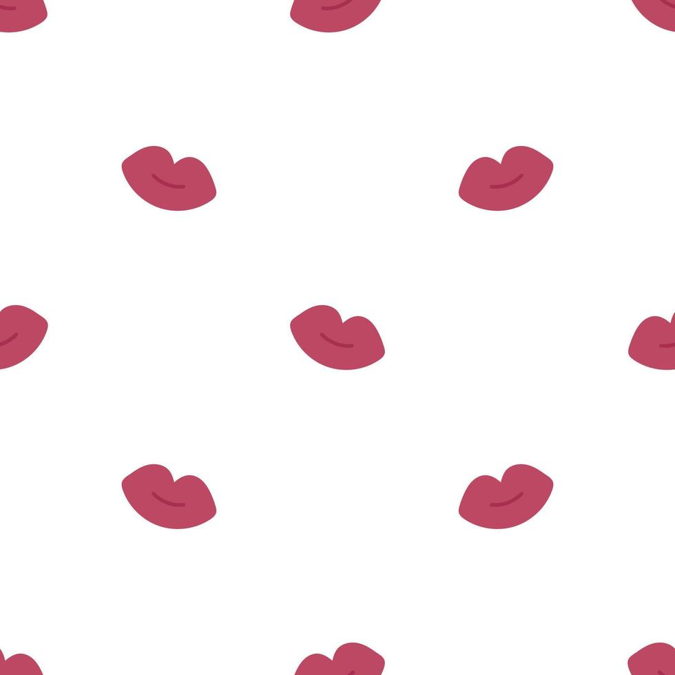 Pattern with lips. vector