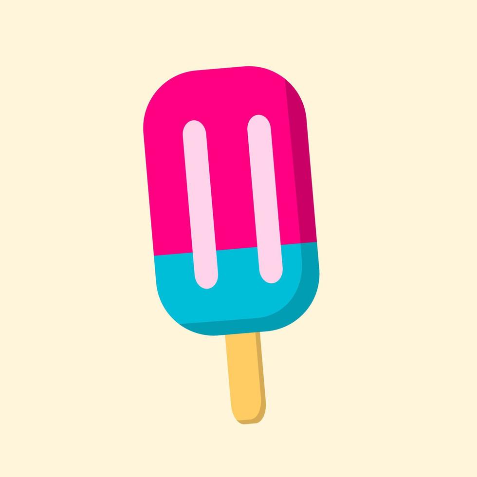 ice cream illustration in flat style. illustration for logos and brands vector