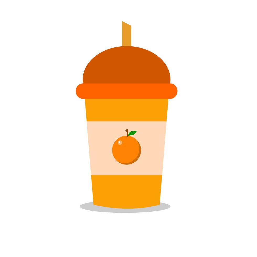 naranja hielo ilustración en plano estilo. ilustración para logos y marcas vector