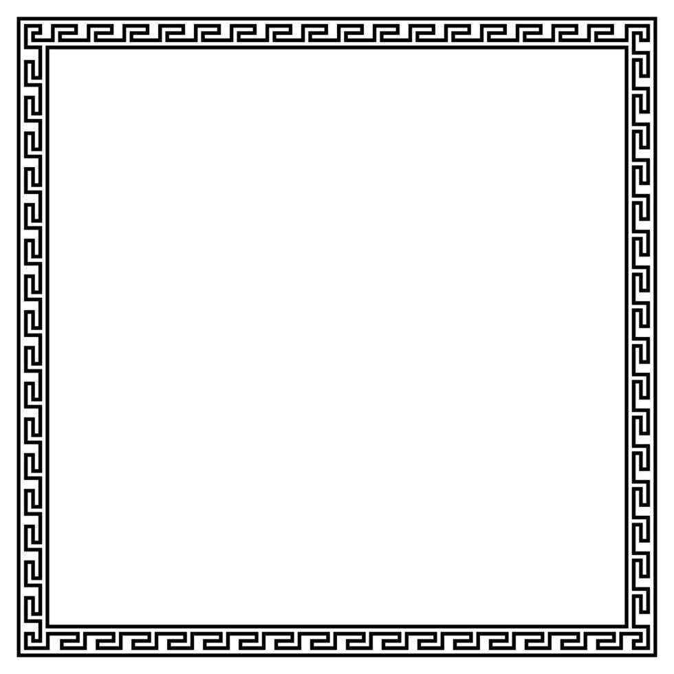 Ancient greek square frame vector