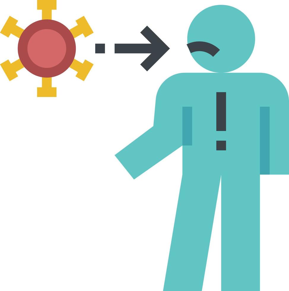 getting infected coronavirus Illustration Vector