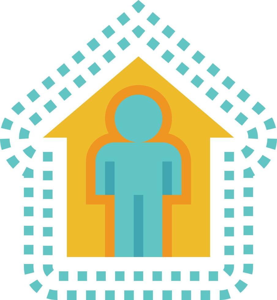 stay home isolation Illustration Vector