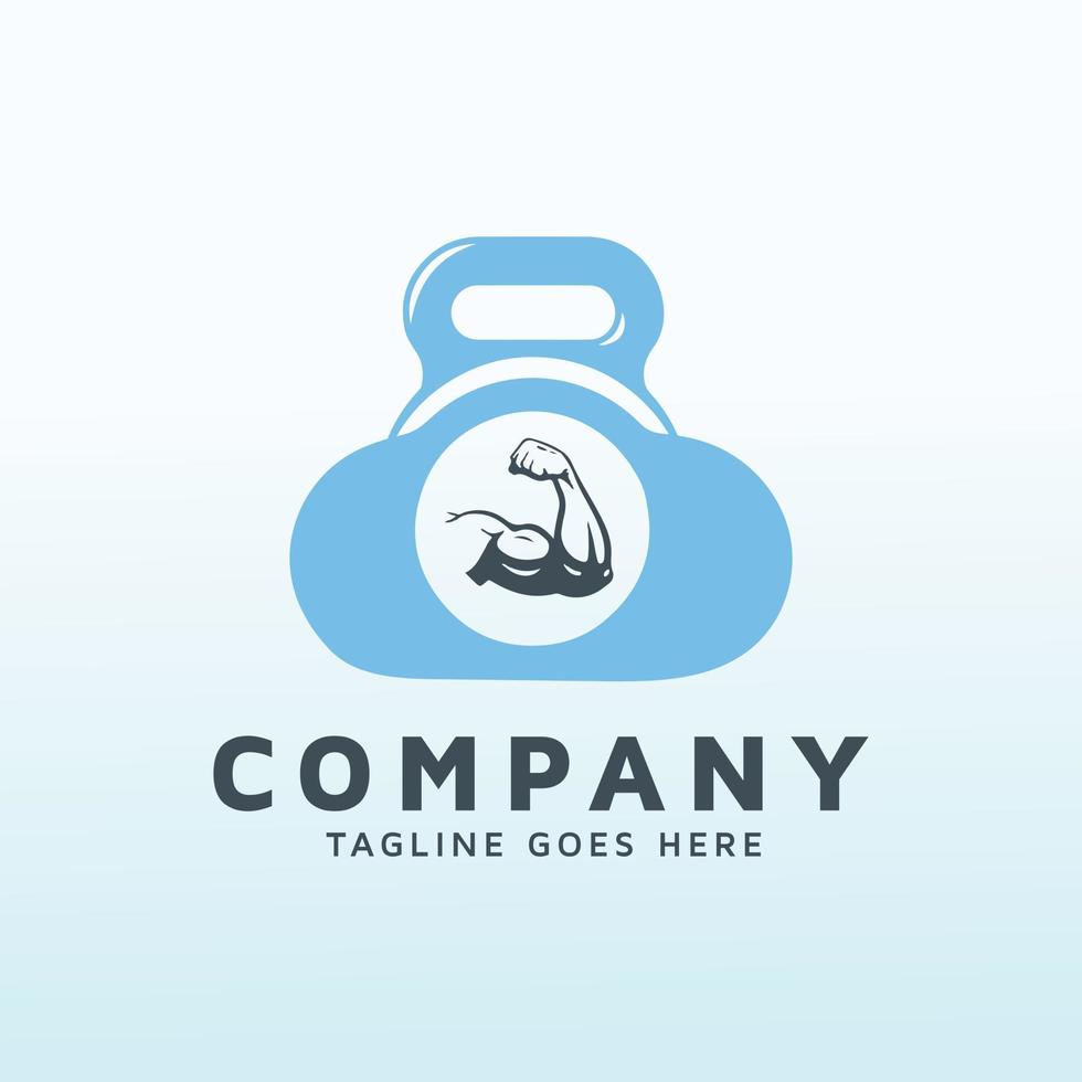 cloud based cyber security fitness logo vector design template
