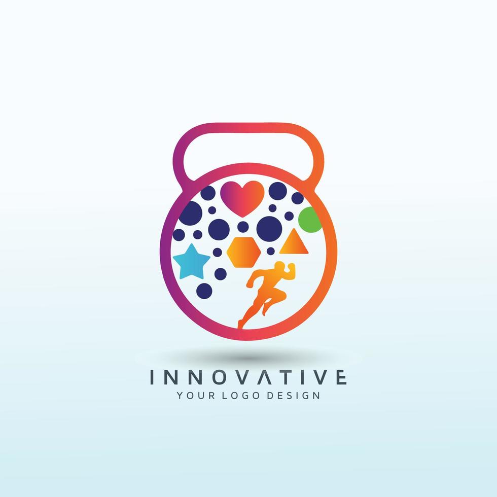 sensory activity ideas for new parents or sensory activity ideas for babies vector logo design idea.