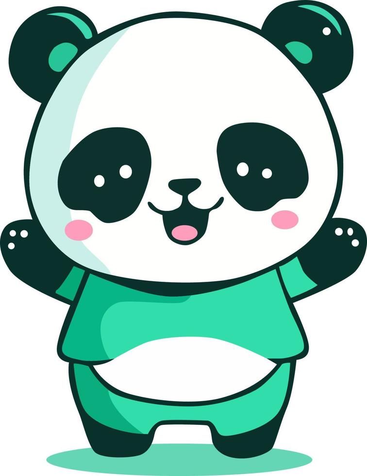 cute panda cartoon vector illustration