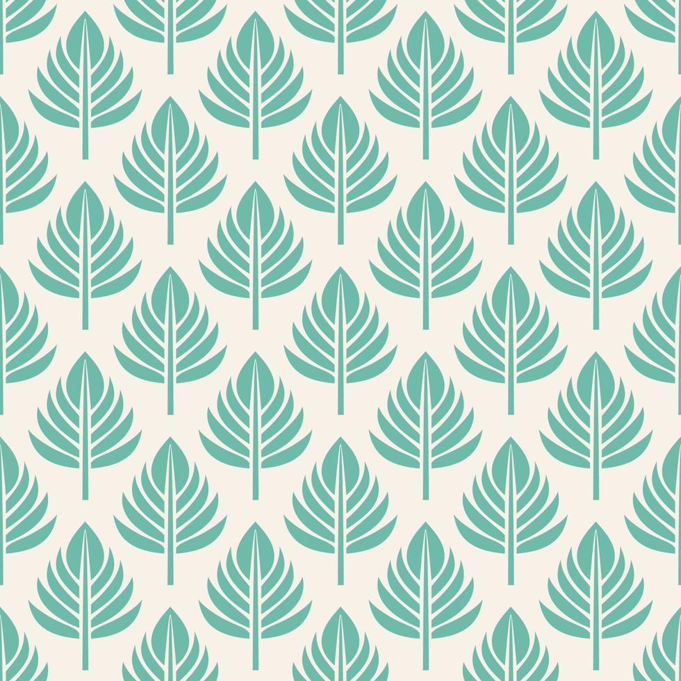 Palm leaves seamless pattern. Vector Illustration