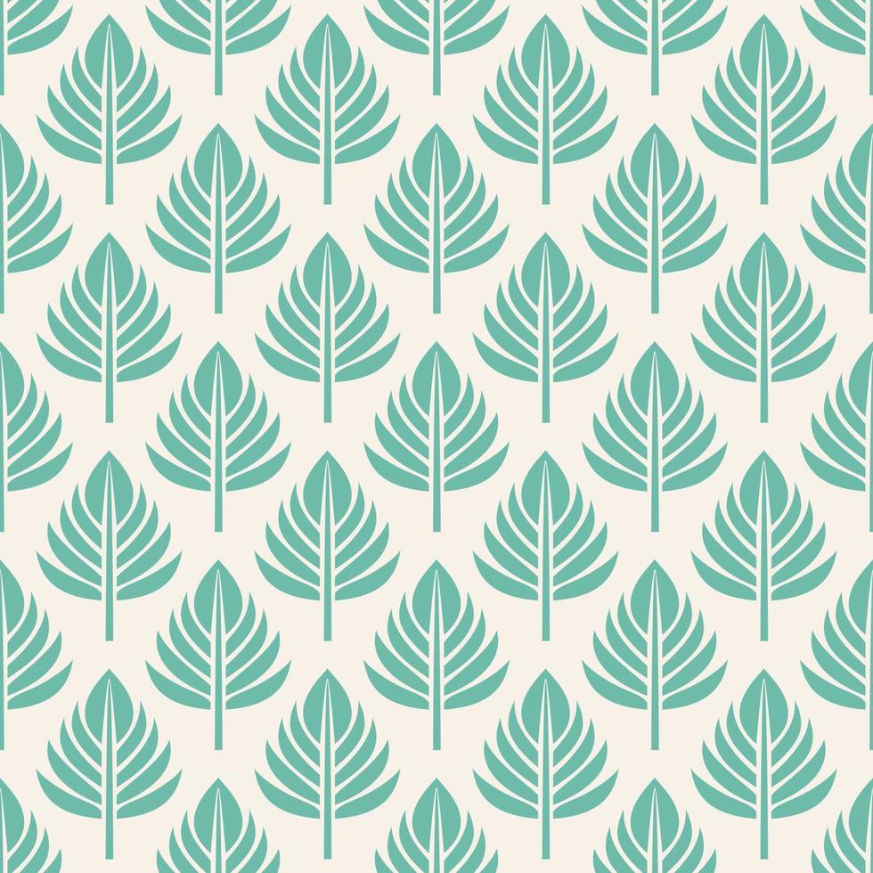 Palm leaves seamless pattern. Vector Illustration