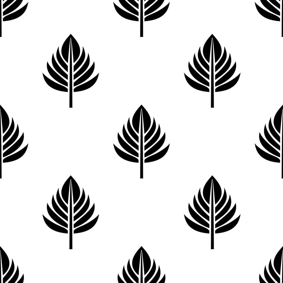 Palm leaves seamless pattern. Vector Illustration