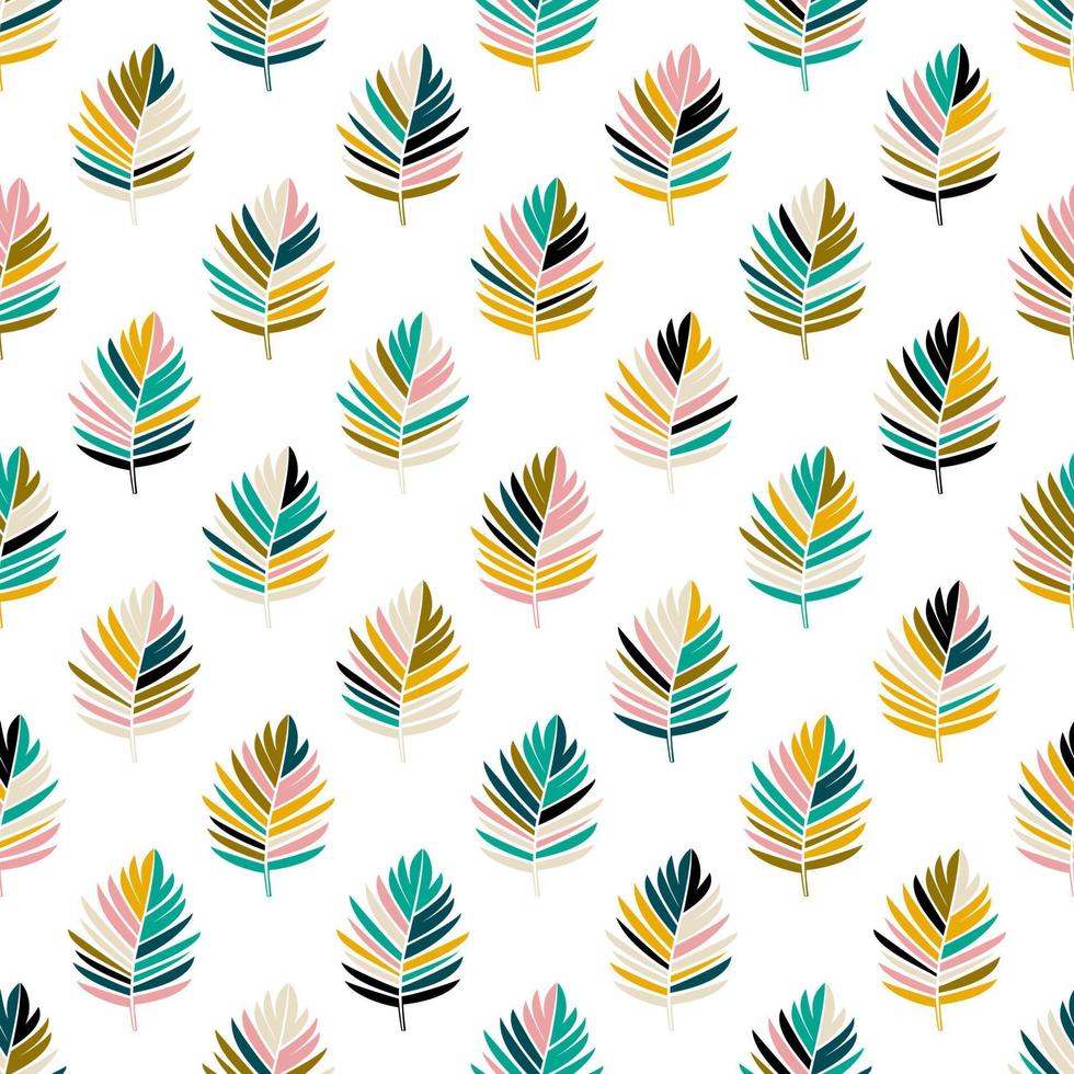 Palm leaves seamless pattern. Vector Illustration EPS10