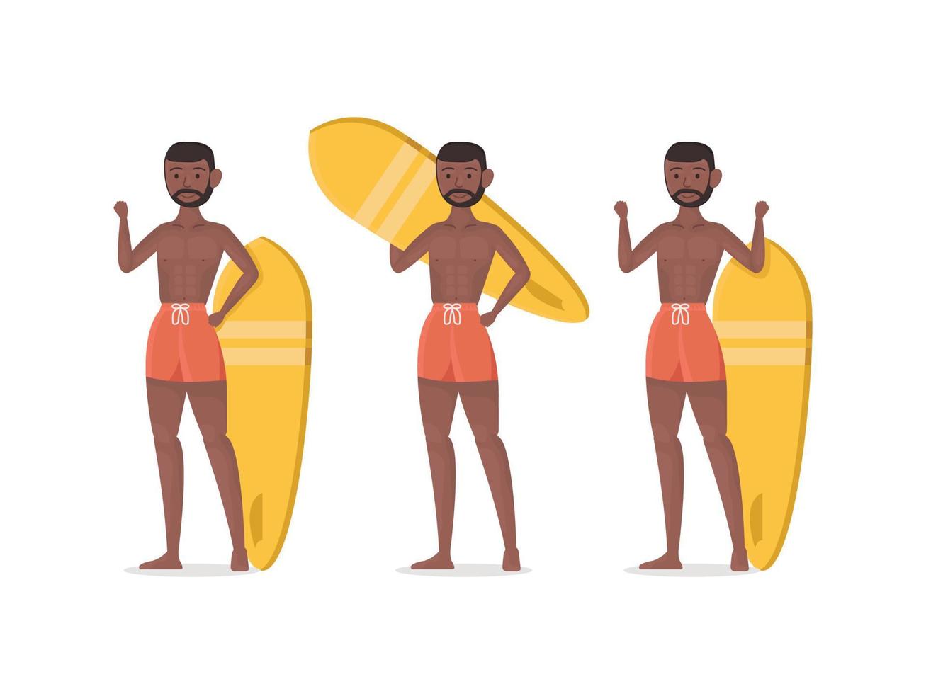 verano personaje vector playa dibujos animados tropical mar elemento cuerpo viaje oficina gerente cuerpo cara Arte