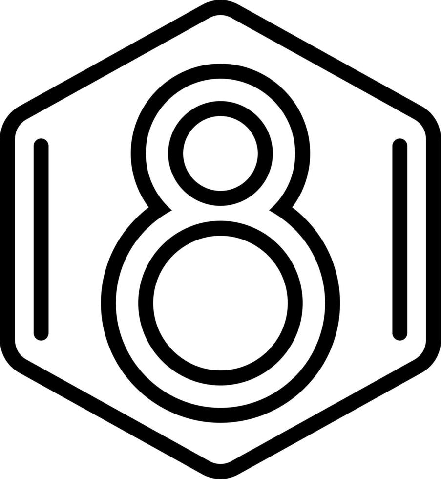 line icon for eight vector