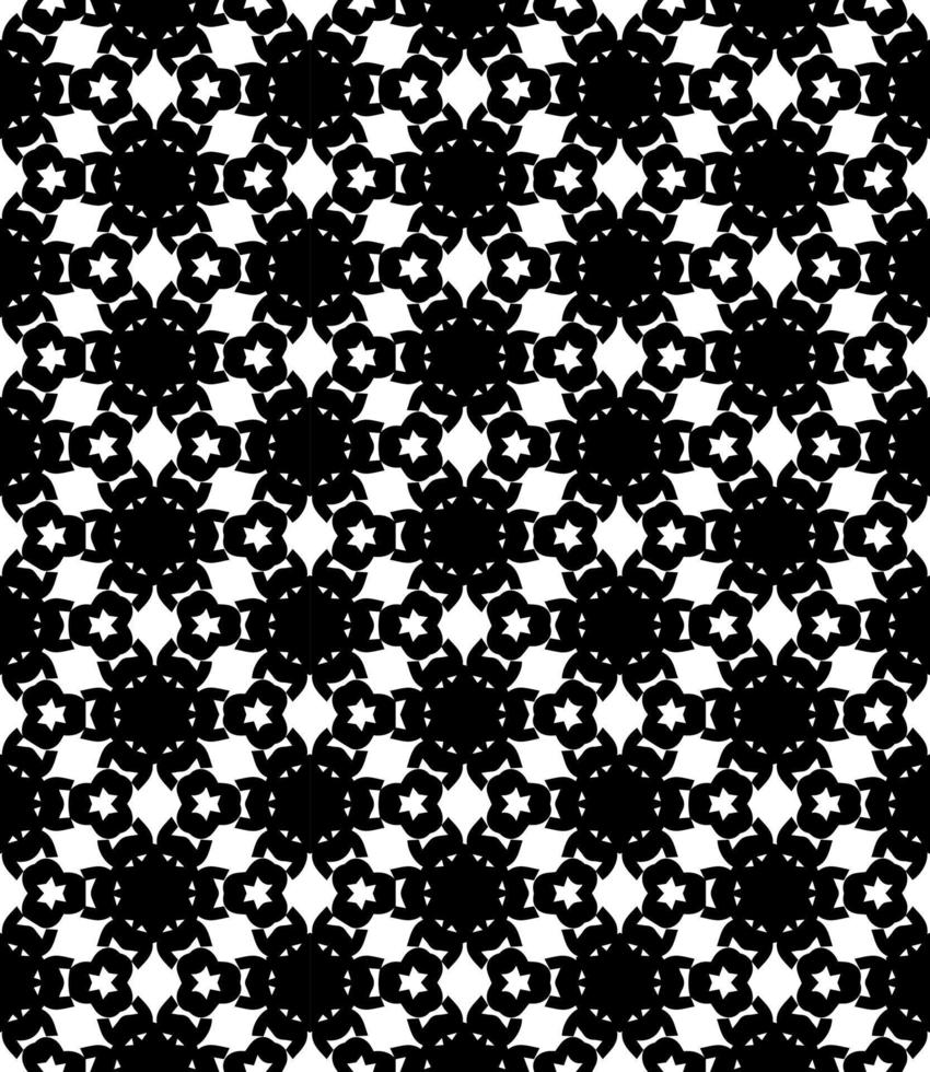 Black and white seamless abstract pattern. Background and backdrop. Grayscale ornamental design. vector