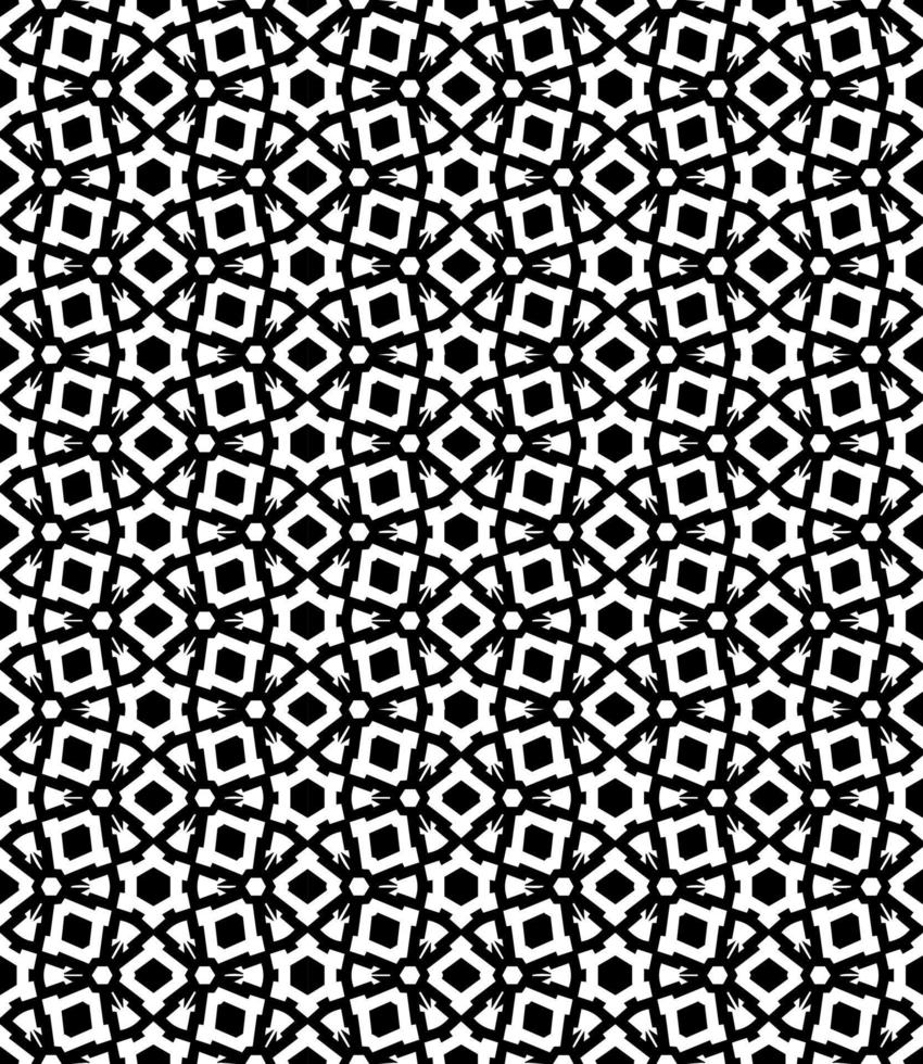 Black and white seamless abstract pattern. Background and backdrop. Grayscale ornamental design. vector