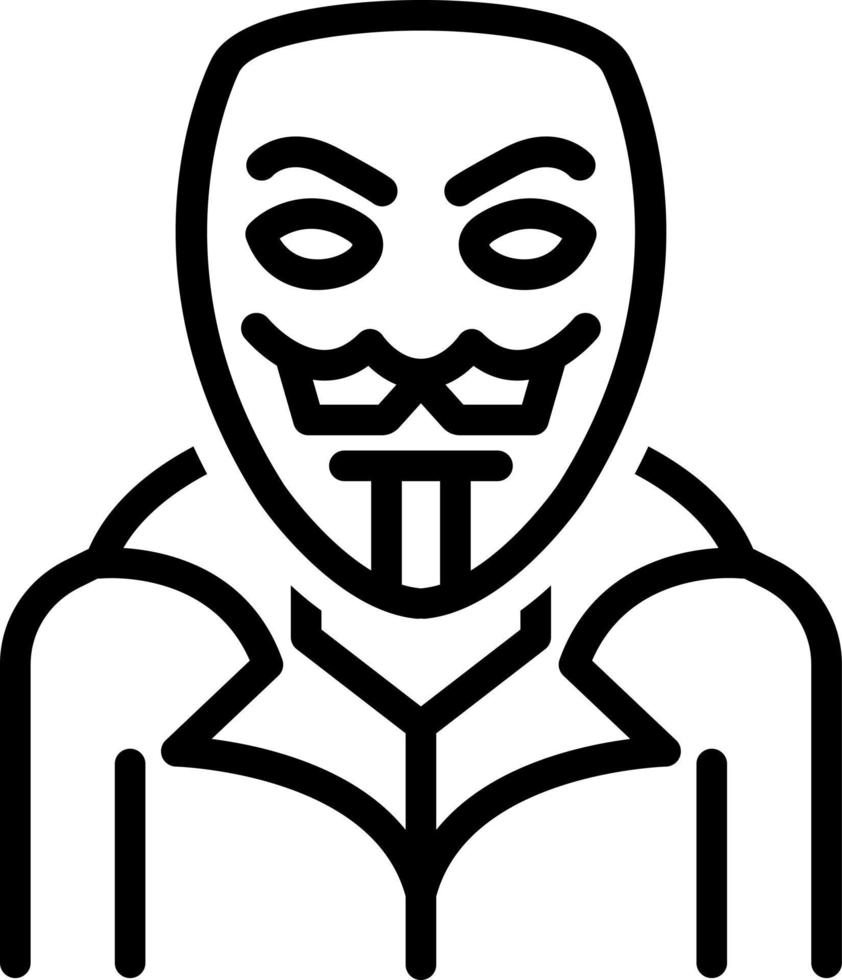line icon for anonymous vector