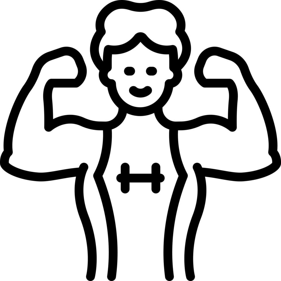 line icon for strong vector