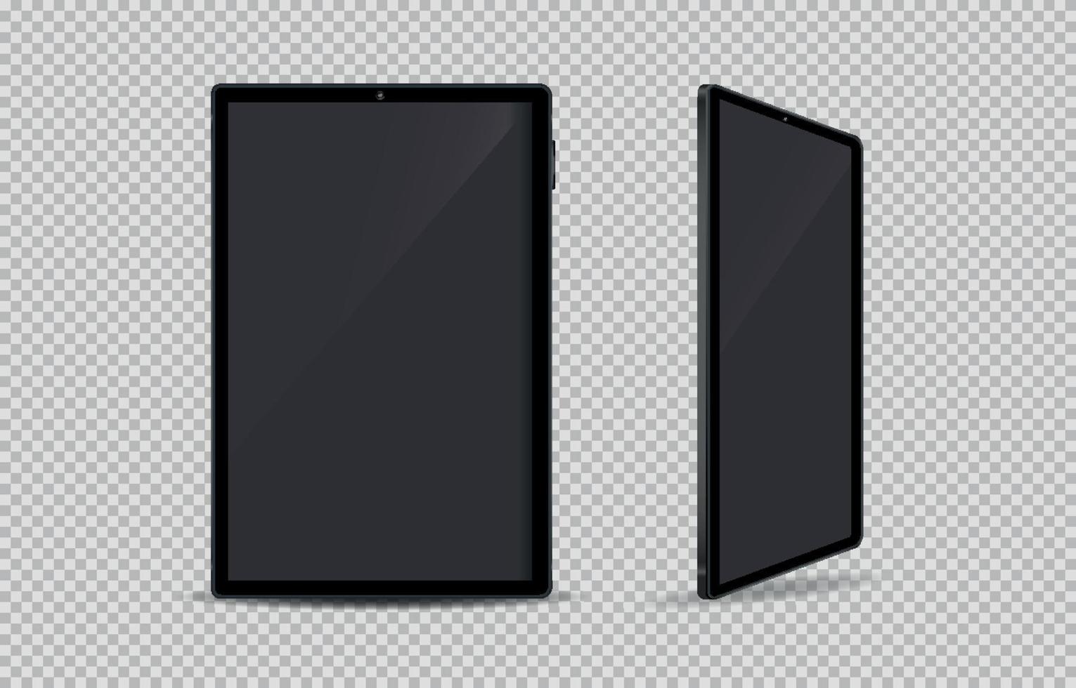Realistic Generic Black Tab Mockup vector