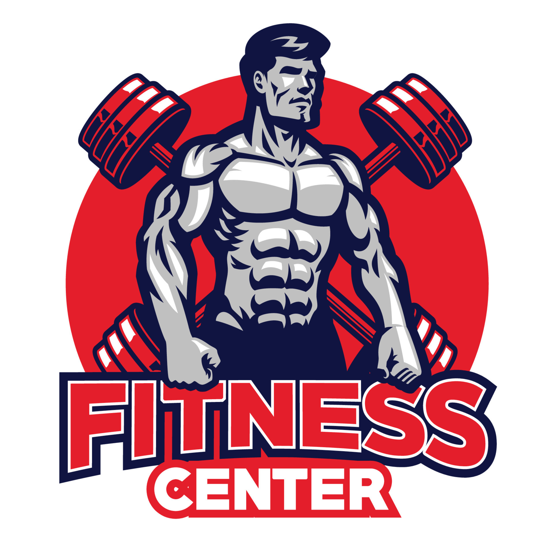 fitness center badge 22819692 Vector Art at Vecteezy