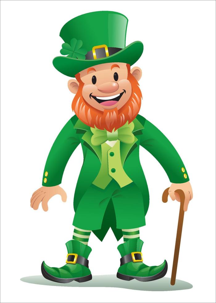 leprechaun character of st patrick day vector