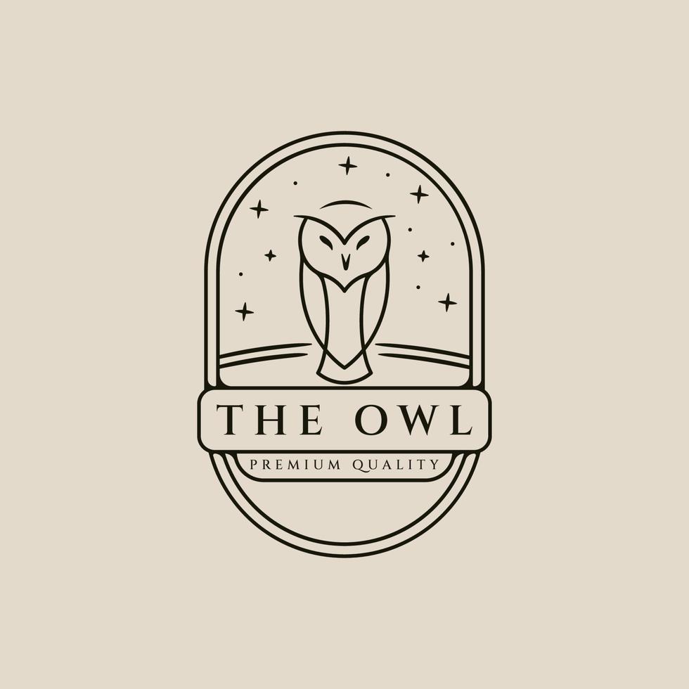 owl birds vector logo  illustration design badge