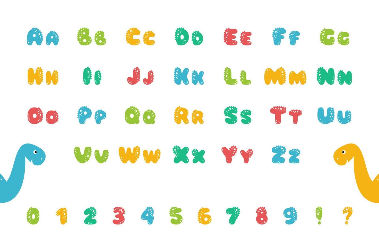 Dinosaur alphabet in cartoon style 22820028 Vector Art at Vecteezy