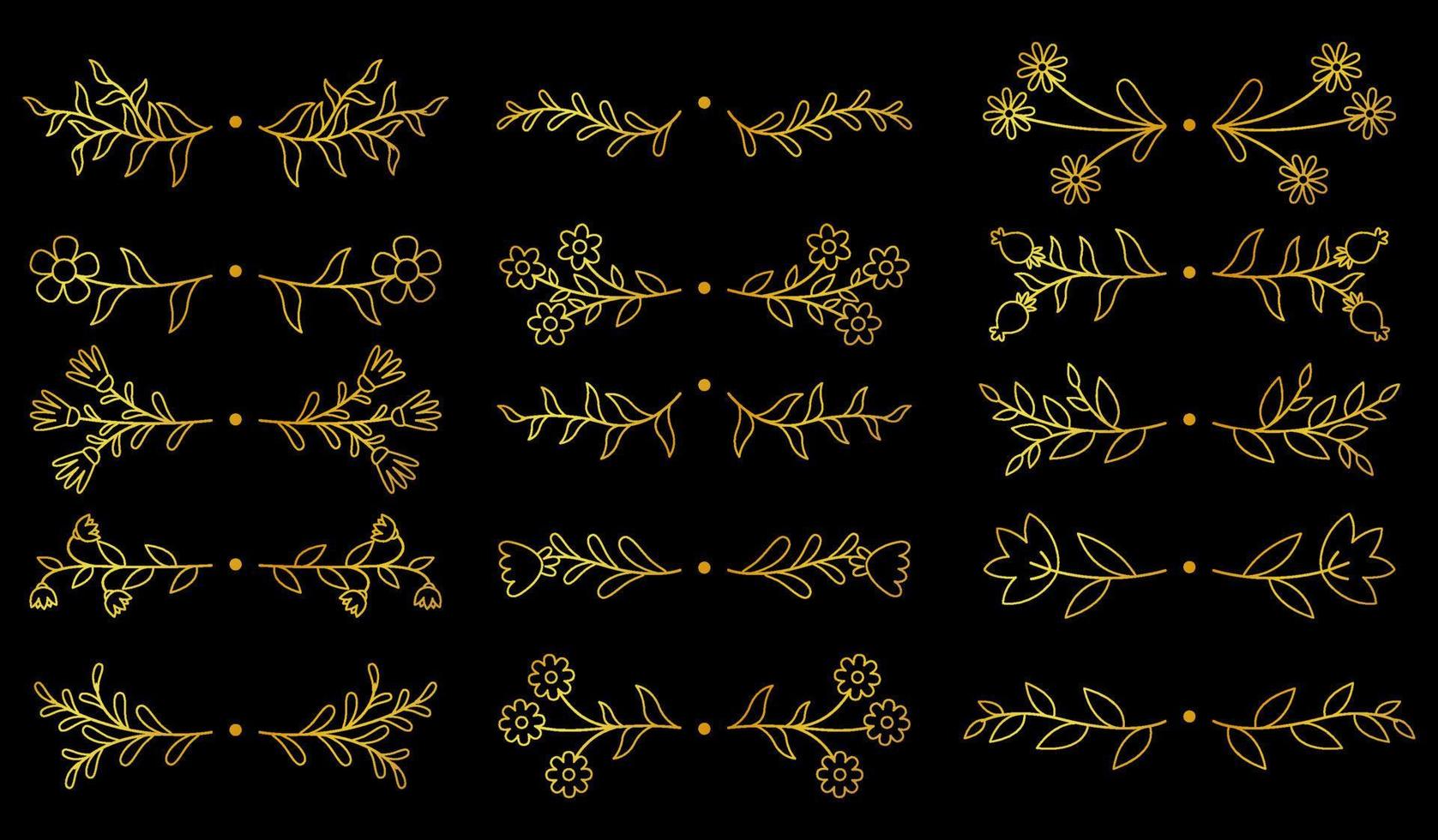 Floral hand drawn border. Wedding card design element. vector