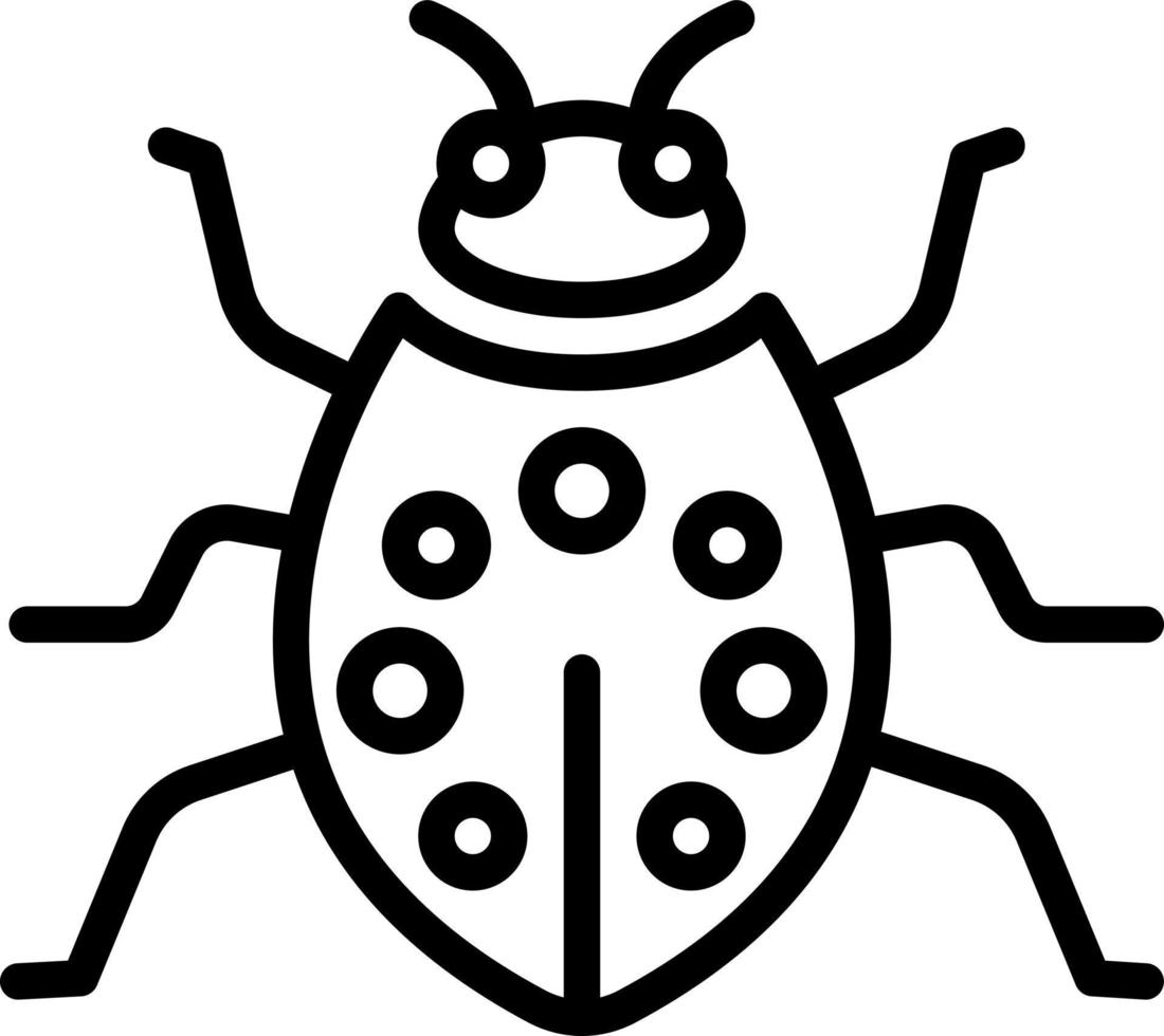 line icon for bug vector