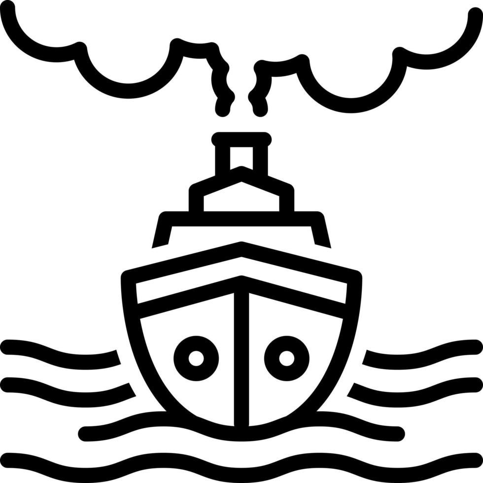 icono de línea para crucero vector