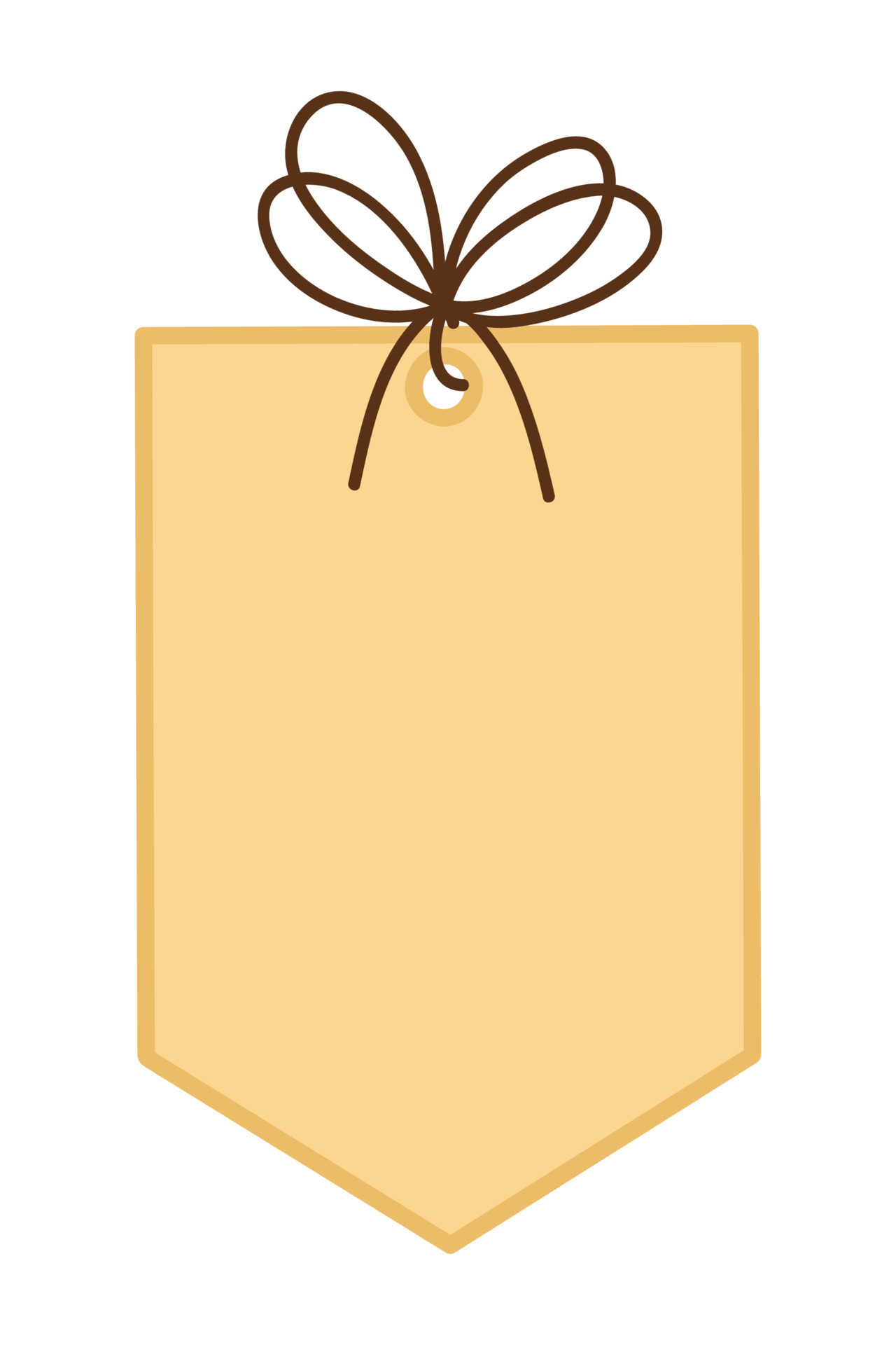 Blank gift box tags or sale shopping labels with rope. Empty organic